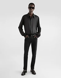 Silk satin Martini-fit shirt