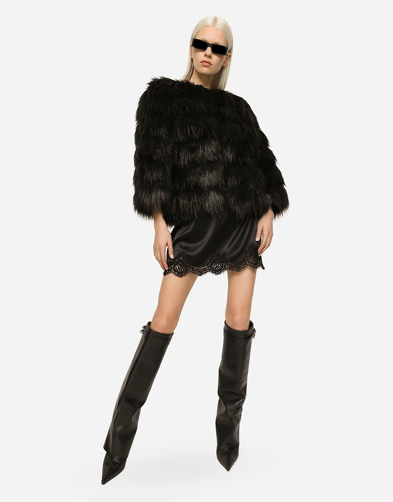 Faux fur jacket