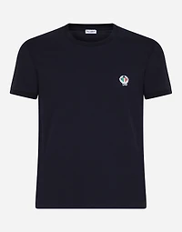 Round-neck stretch cotton t-shirt
