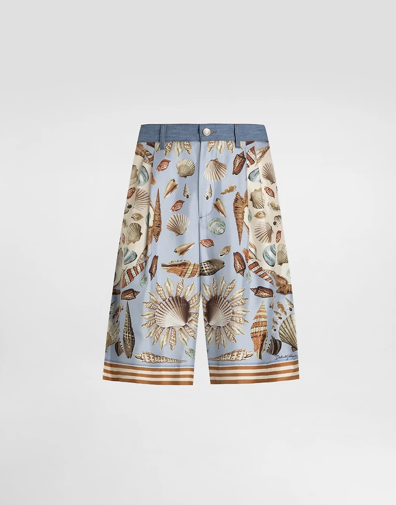 Denim bermuda shorts
