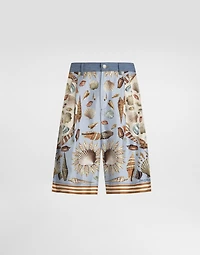 Denim bermuda shorts