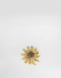 Sartoria floral brooch with rhinestones