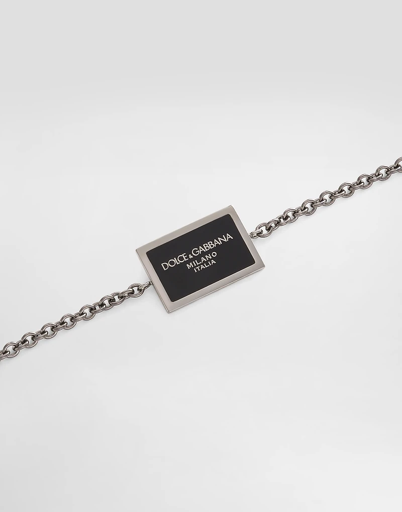 Metal bracelet with logo