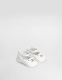 Nappa leather ballet flats with logo