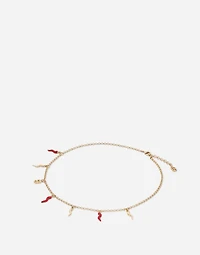 Necklace with DG logo and horn charms