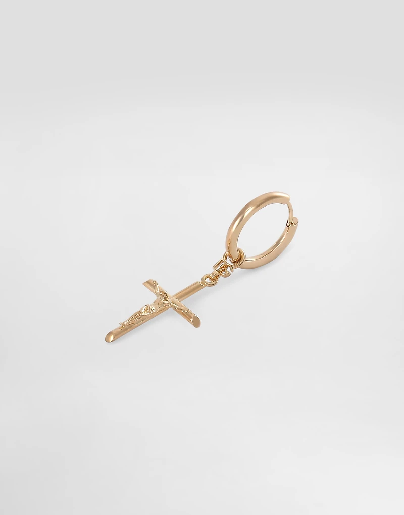Single stud earring with “DNA” cross