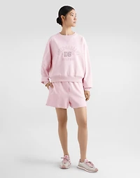 Jersey sweatshirt with raised DG embroidery