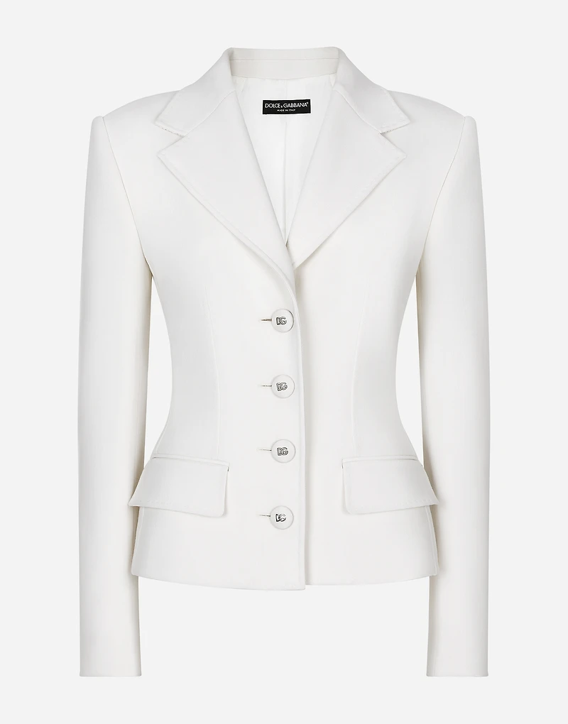 Single-breasted woolen jacket