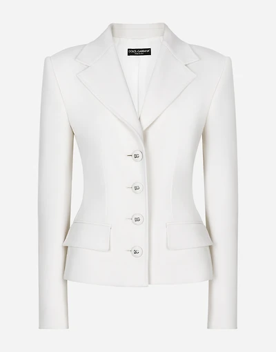 Single-breasted woolen jacket
