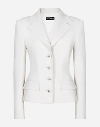 Single-breasted woolen jacket