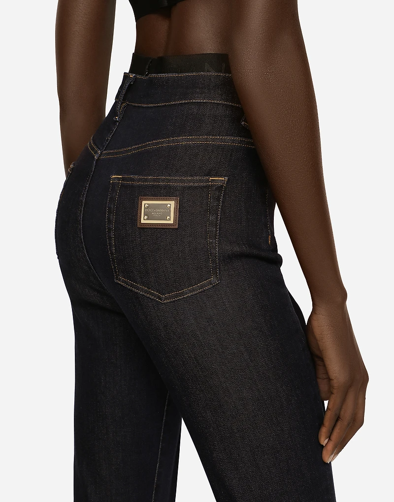 Deep blue stretch denim Grace jeans