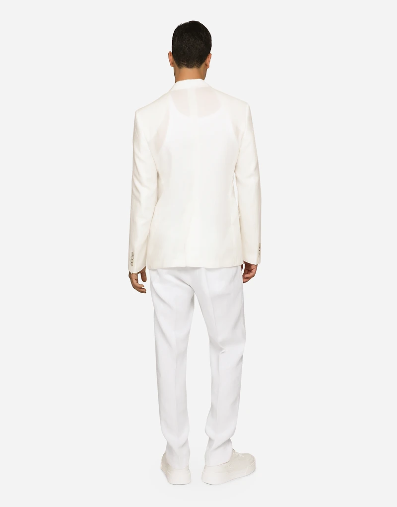 Single-breasted linen Sicilia-fit jacket