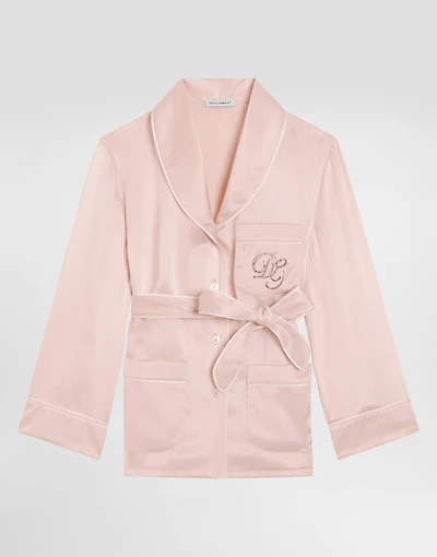 Silk satin vanity shirt