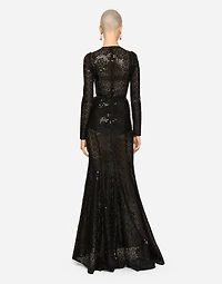 Long sequined mermaid dress
