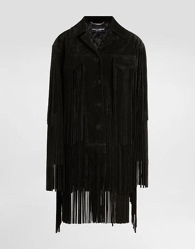 Split leather jacket