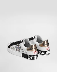 Portofino sneakers printed nappa calfskin with patch