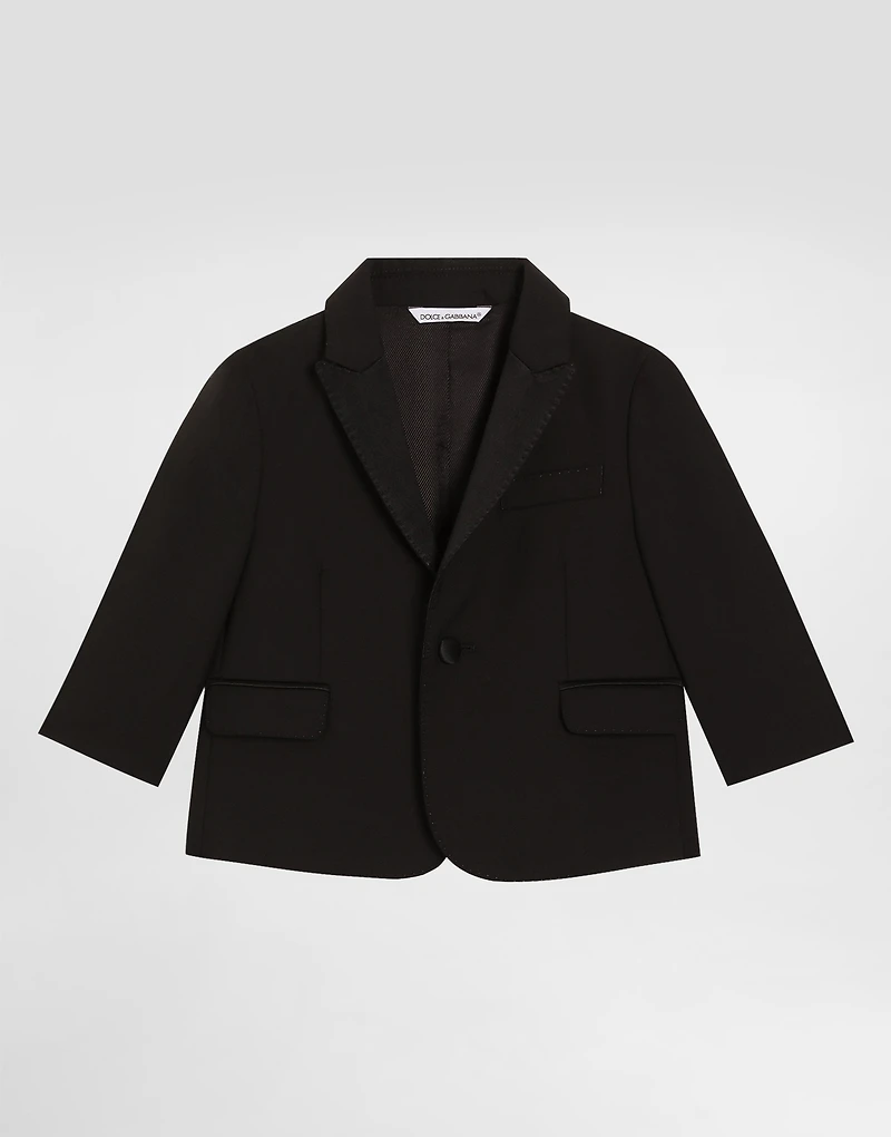 Wool canvas suit