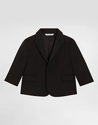 Wool canvas suit