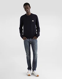 Light blue wash skinny stretch jeans