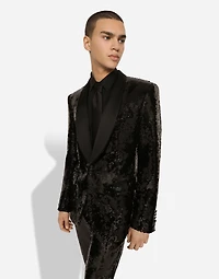 Sequined single-breasted Sicilia-fit tuxedo suit