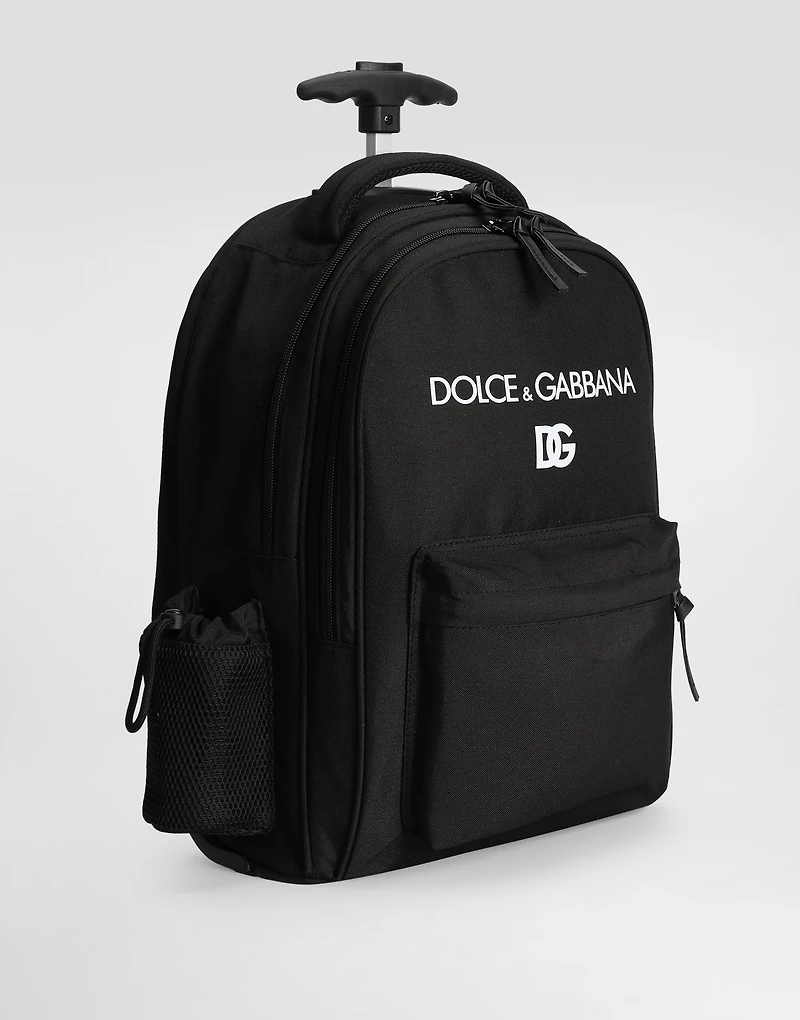 Printed nylon trolley backpack