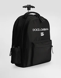 Printed nylon trolley backpack