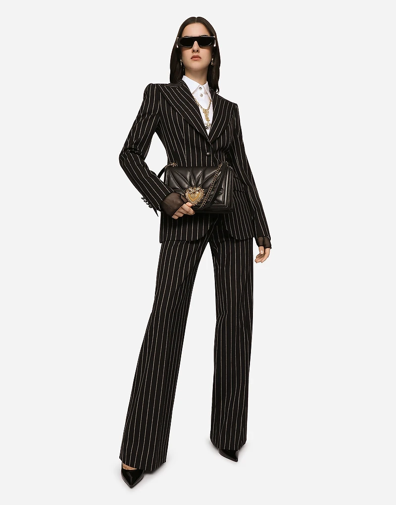 Pinstripe wool Turlington blazer