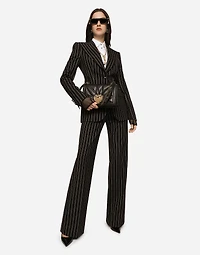 Pinstripe wool Turlington blazer