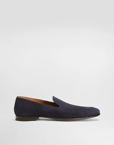 Split calfskin slippers