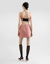 Quilted jacquard bralette top with DG logo