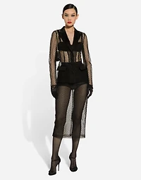 Single-breasted mesh Dolce tuxedo jacket
