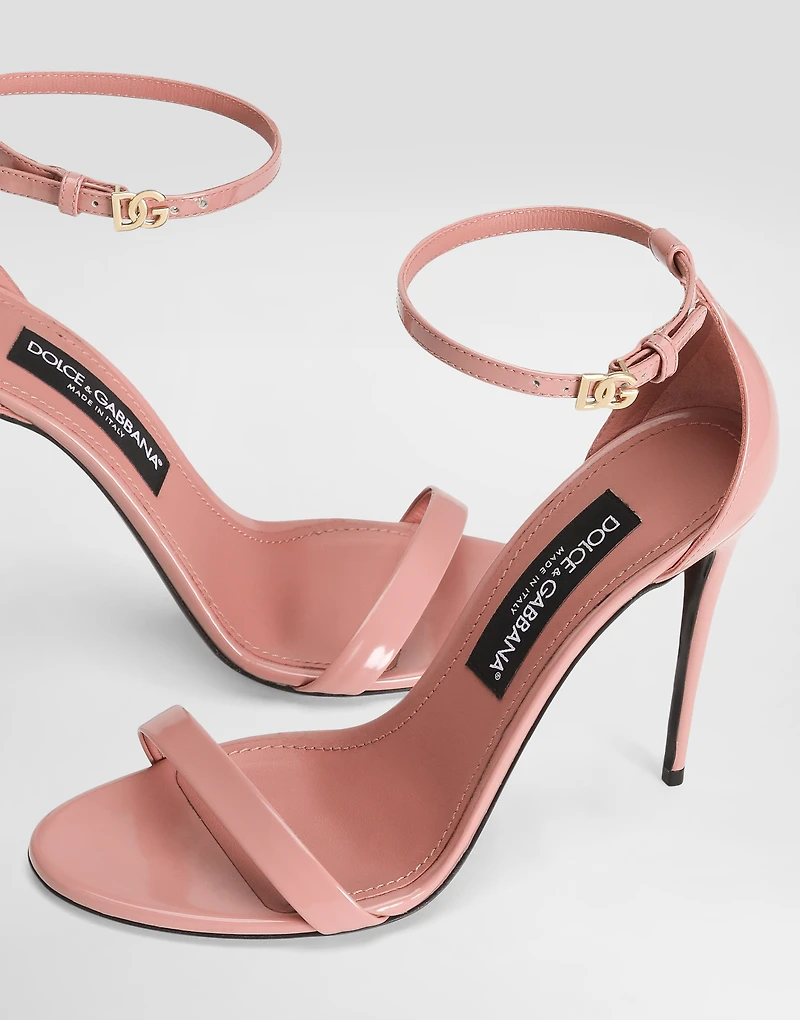 Polished calfskin sandals