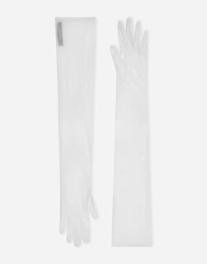 Long tulle gloves