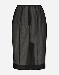 Marquisette midi pencil skirt