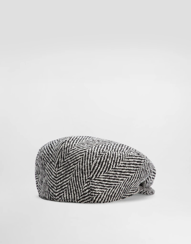 Shetland chevron flat cap