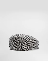 Shetland chevron flat cap