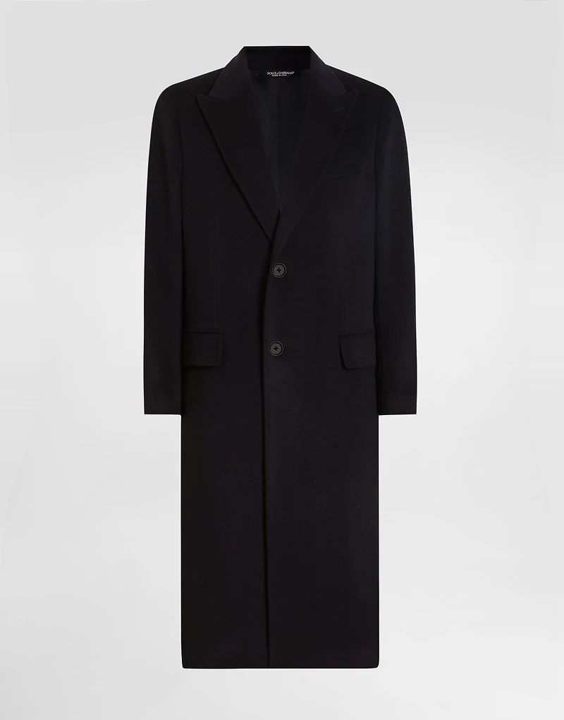 Single-breasted cashmere coat