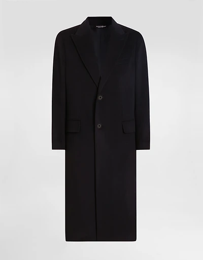 Single-breasted cashmere coat