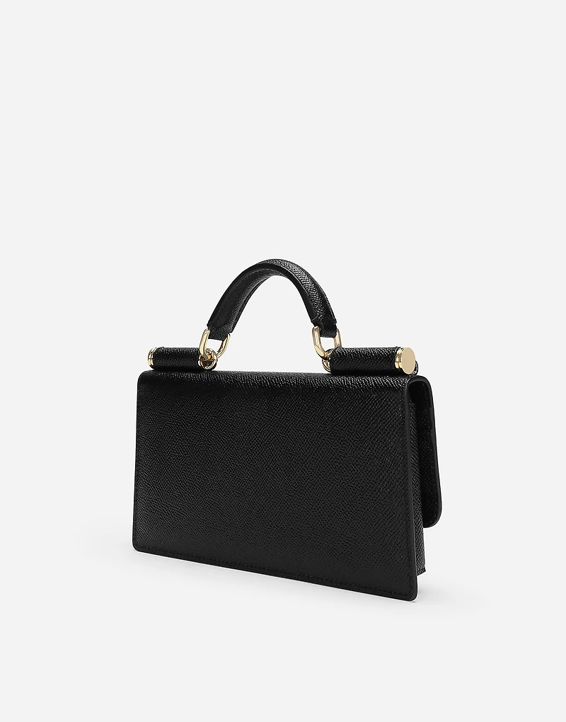 Dauphine-print calfskin mini bag