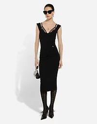 Sleeveless viscose knit dress