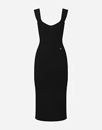 Sleeveless viscose knit dress