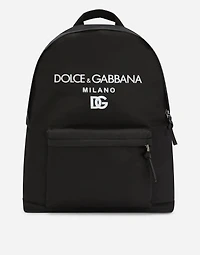 Nylon backpack with Dolce&Gabbana Milano print