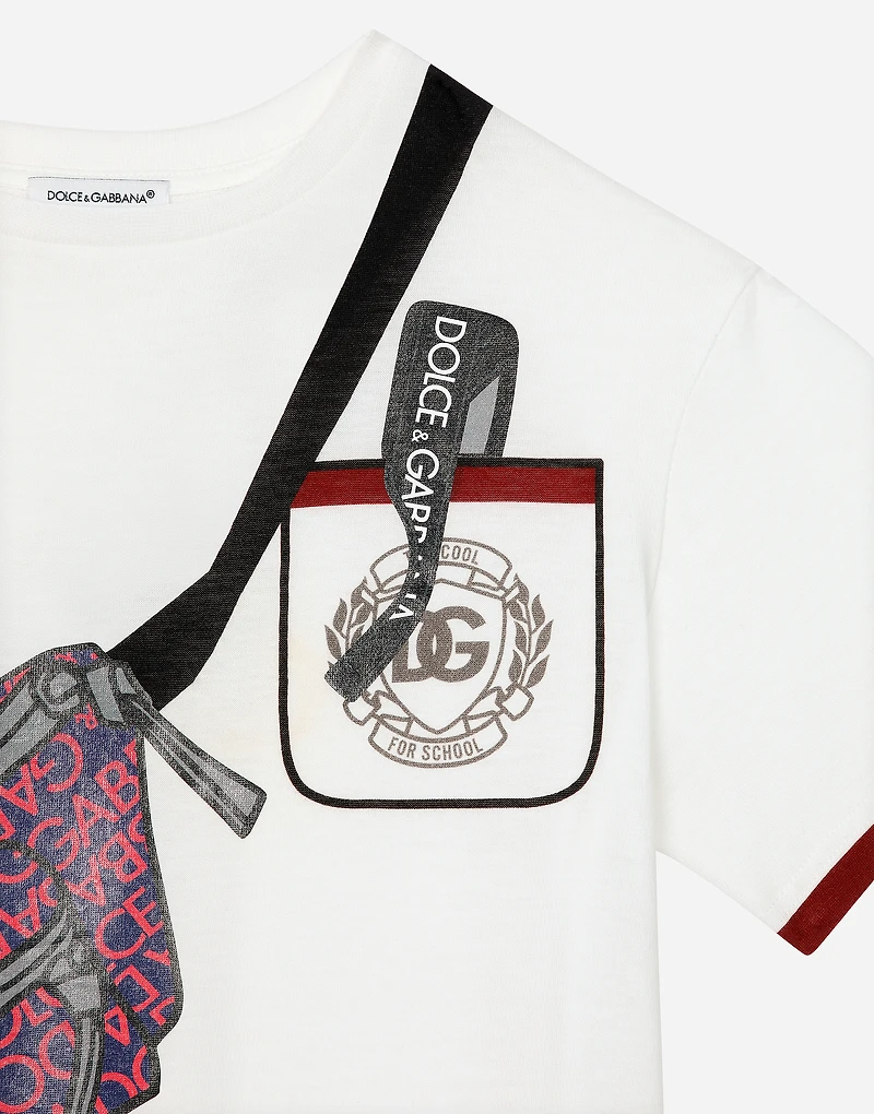 Jersey T-shirt with belt-bag print