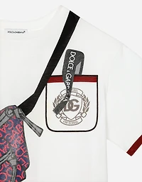 Jersey T-shirt with belt-bag print