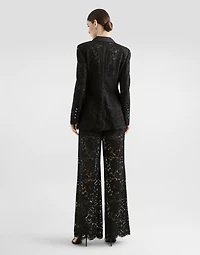Branded stretch lace Turlington blazer