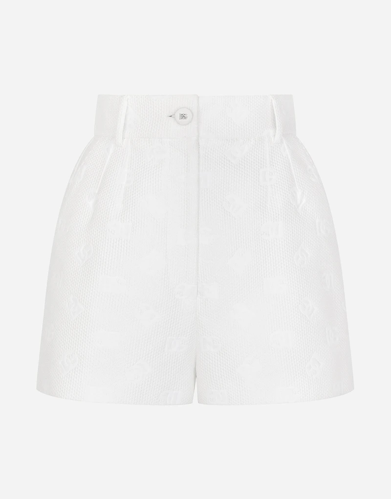 Jacquard shorts with all-over DG logo