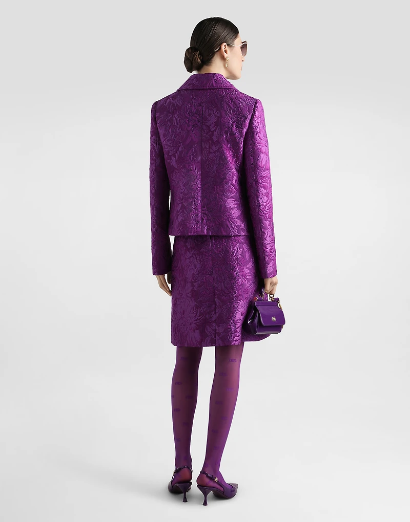Peony brocade skirt