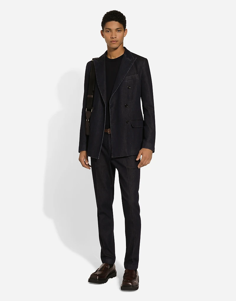 Double-breasted Taormina-fit denim jacket