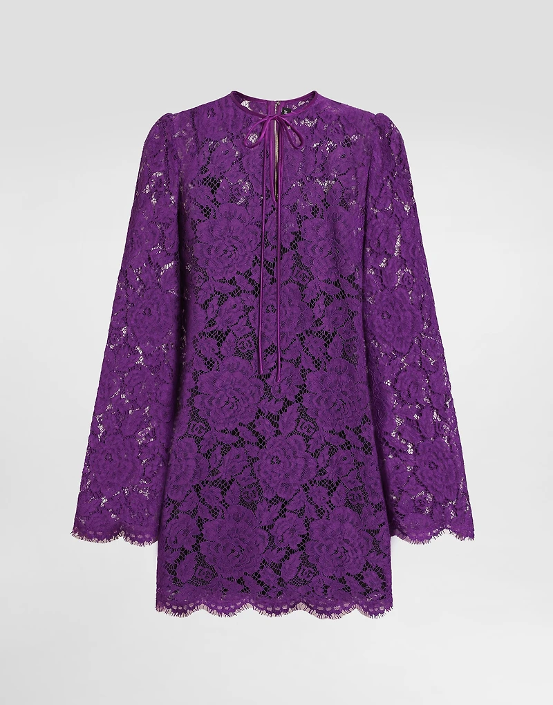 Cordonetto lace short dress