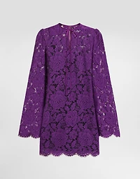 Cordonetto lace short dress
